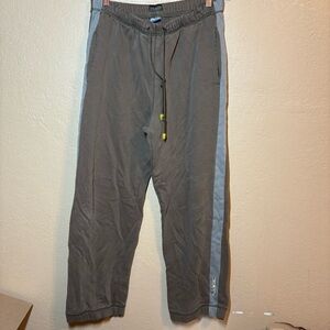 Vintage Nike Sweatpants Brown Cotton Baggy Wide Leg Subtle Swoosh Y2K Large